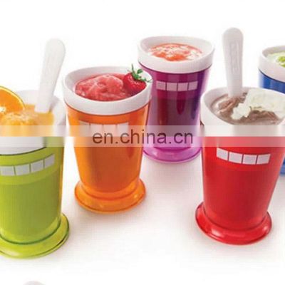 New 2022 Homemade BPA Free Coffee Squeeze Pinch Frozen Reusable Fancy Smoothie Plastic Cup