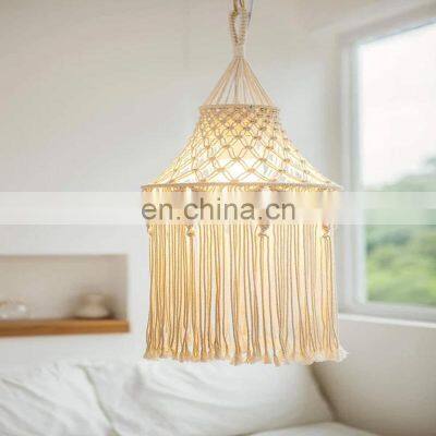 Bohemian lightshade, macrame lampshade, Macrame Lantern cover Bedroom Living Room