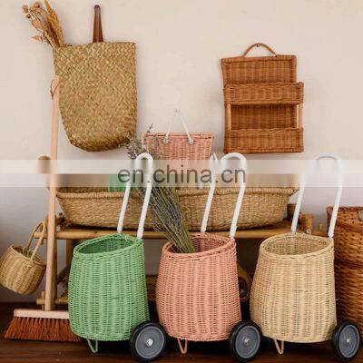 Hot sale Rattan Luggy Basket Choice of three colours Doll Stroller High Quality Wicker Basket Wholesale Supplier