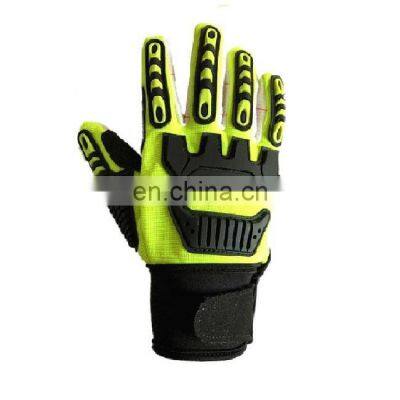 Heavy Industry Oilfield Resistant Safety Work Gloves Protection Hands Oil And Gas TPR Cotton Impact Gloves photo-3