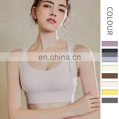 Lulu Sports Bra Female Shockproof Running Together to Wear Beautiful Back Yoga Vest Outside Europe and the United States High st photo-2