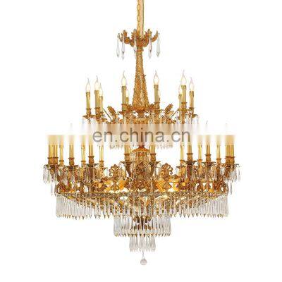 modern hotel copper luxury hanging lights gold brass large crystal chandelier