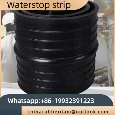 Rubber waterstop strip manufacturer for underground pipe gallery tunnels with back mounted 651 type buried steel edge waterstop strip