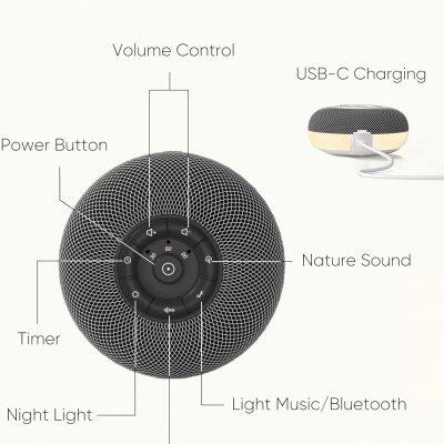 Sound Machine White Noise Machine With 39 Soothing Sounds Sleep Machine for Baby Kids Adults Brown photo-5