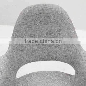 Replica Fiberlgass Material Wooden Legs Fabric Blue Color Organic Chair by Eero Saarinen photo-6