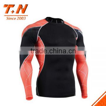 Long Sleeve Great Quality design custom Sublimation MMA Rash Guards with high stretch lycra spandex UV 50+ protection