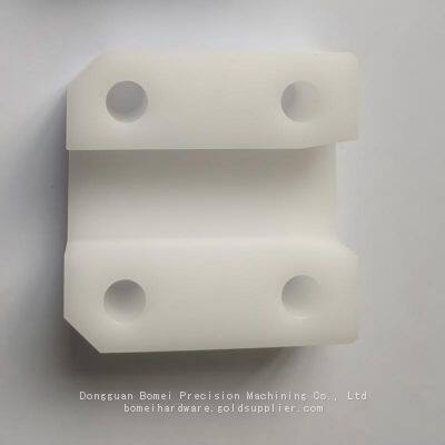 OEM CNC Milled White POM Threaded Inserts | Industrial Stacker Components