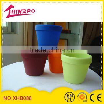 Cheap colorful decorative custom bulk silicone garden flower pot