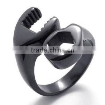 mens personalized black rings high quality 316l stainless steel rings