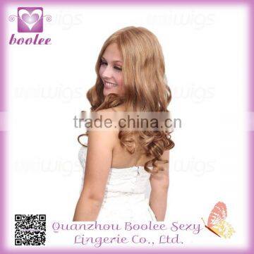 Factory price deep curly brazilian hair celebrity style full lace wig