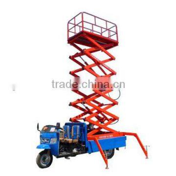 Vehicel mounted movable scissor lift platform