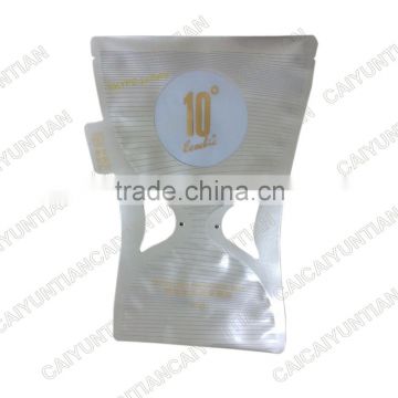 Custom shape palstic aluminum foil bag , Facial mask package bag, plastic packing bag for facial mask