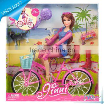 New Fashion Barbie Doll Wholesale in Bicycle