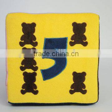 Fun Educational Stuffed Rattle Cube Toys/Plush Baby Rattle Block/Soft Stuffed Colorful Cube Rattle for Baby photo-5