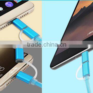 Copper Core 2-in-1 Micro USB and USB C Leather Cable photo-6