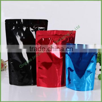 Cheapest Black Ziplock/zipper Aluminum Foil Plastic stand up pouch / Bag Flat bottom bag