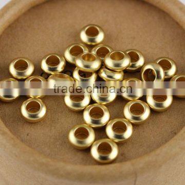 JS1213 High Quality Matte Metal Gold Silver Rondelle Spacer Beads,Dull Polish Matt Spacer Beads photo-2