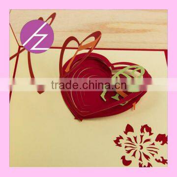 Stereo Heart Shape 3D Wedding Invitation Party Card 3D-2 photo-6