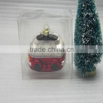 wholesale christmas hanging vw car decoration,handpainted glass vw car                        
                                                Quality Choice