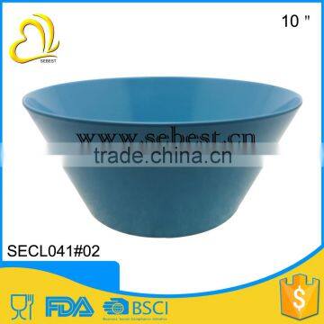 quality assurance 10" blue round shape melamine bowl plastic