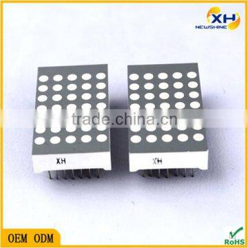 Single red color P3.0mm 5.0mm 5x7 clear white matrix glue display, LED Matrix 5x7