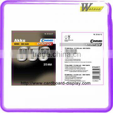 Two -side color printing handle card lable card