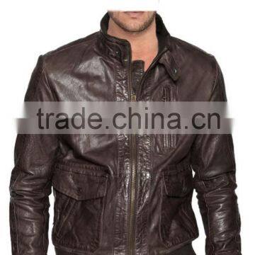 STURDY LEATHER BIKER JACKET FOR ROUGH AND TOUGH MEN