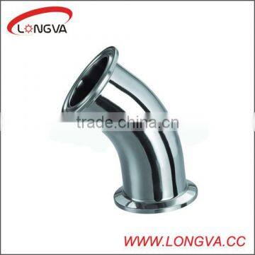 food grade clamped elbow 45