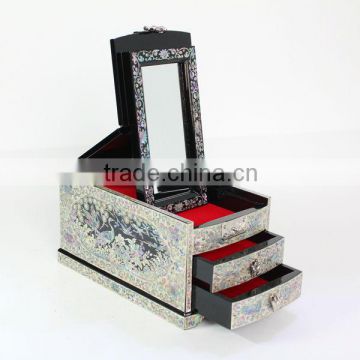 High End Wooden Pierced Earring Jewelry Box photo-5
