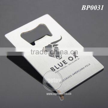 Rectangle Credit Card Shaped Stainless Steel Promotion Metal Business Card Shaped Print Bull Custom Bottle Opener photo-5