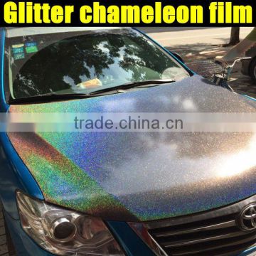 chameleon glitter film for car body decoration 1.52*20m with air free bubbles