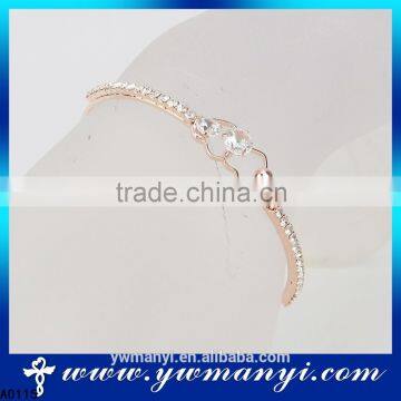 Factory wholesale price rose gold glass adjustable bangle A0115                        
                                                Quality Choice