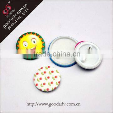 printed tin button badge / custom plastic pins round badges