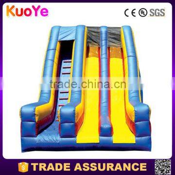 commerial grade factory price giant double lane slip inflatable slides for sale