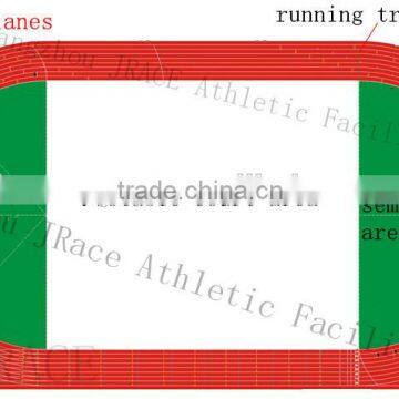 300meters 8lanes synthetic rubber running track