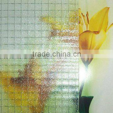 High Quality 6-10 mm Bronze Nashiji Wired Glass photo-3