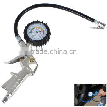 Tire Air Pressure Gauge With Inflating Gun Fit For Auto Car Motorcycle Bicycle Type Measure Meter                        
                                                Quality Choice