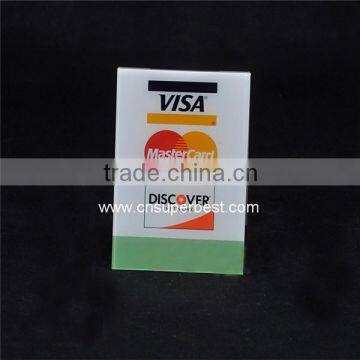 Custom Acrylic Hotel Sign Holder Acrylic Payment Sign Holder Display photo-2