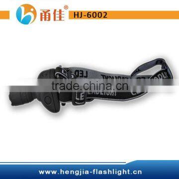 HJ-6002 led head torch light with 1W bulb zoom adjustable