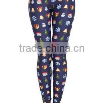 Woman Body Fitted Christmas Emoji Leggings / Tights Full Sublimated with custom design