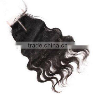 Hot 5a Grade!! 12-28inches Natural Body Wavy, Baby Hair Bleached Knots, Chinese hair silk base lace closure