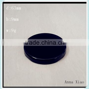 tin lid for glass jars with black coating