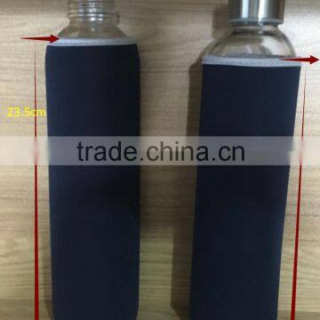 glass water bottle with fabric cover 750ml