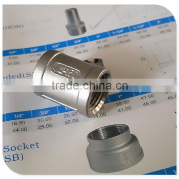 1/2" Coupling Banded Female NPT Thread CF8 150PSI