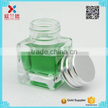 25ml Mini high quality square clear ink bottle