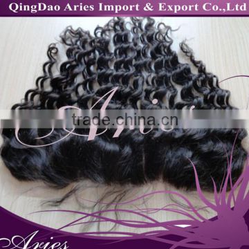 wholesale real european Virgin human Hair Lace frontal Closure deep wave