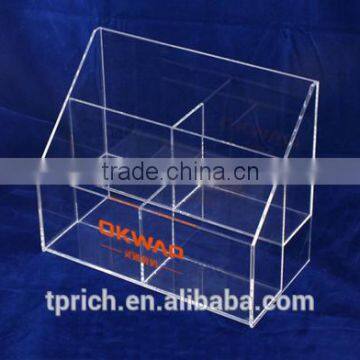 transparent newspaper magzine brochure display rack for public use