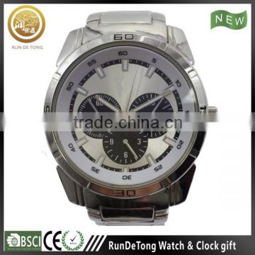 Silvery three eyes six hands tdustproof china watch market