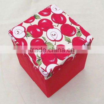 Promotional Foldable Square Fabric Storage Organizer Stool