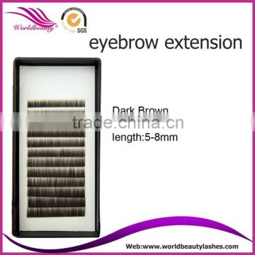 New products eyebrow extrension with color black,dark brown,medium brown,,light brown